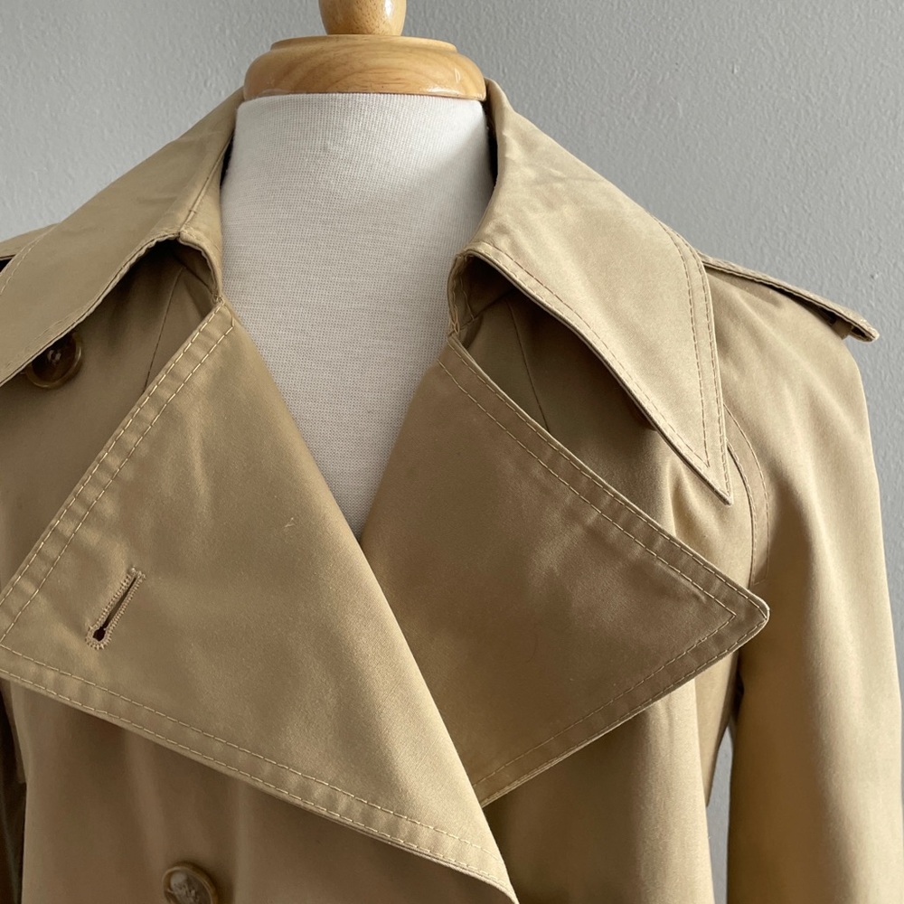 Vintage classic tan dolman sleeved raincoat - Picture 4 of 15